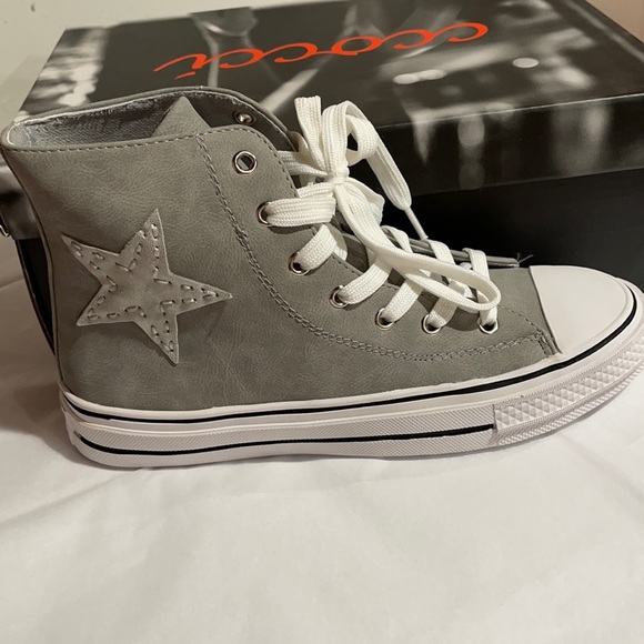 New in Box Grey High Top Sneakers - Picture 3 of 7